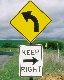 Signs pointing left and right