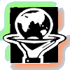 Image of a hand offering the world