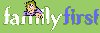 A cartoon person and the words Family First